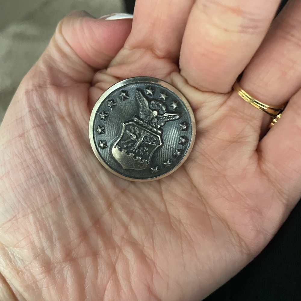 Antique 1940’s US Air Force Button 13 Star Made In Waterbury